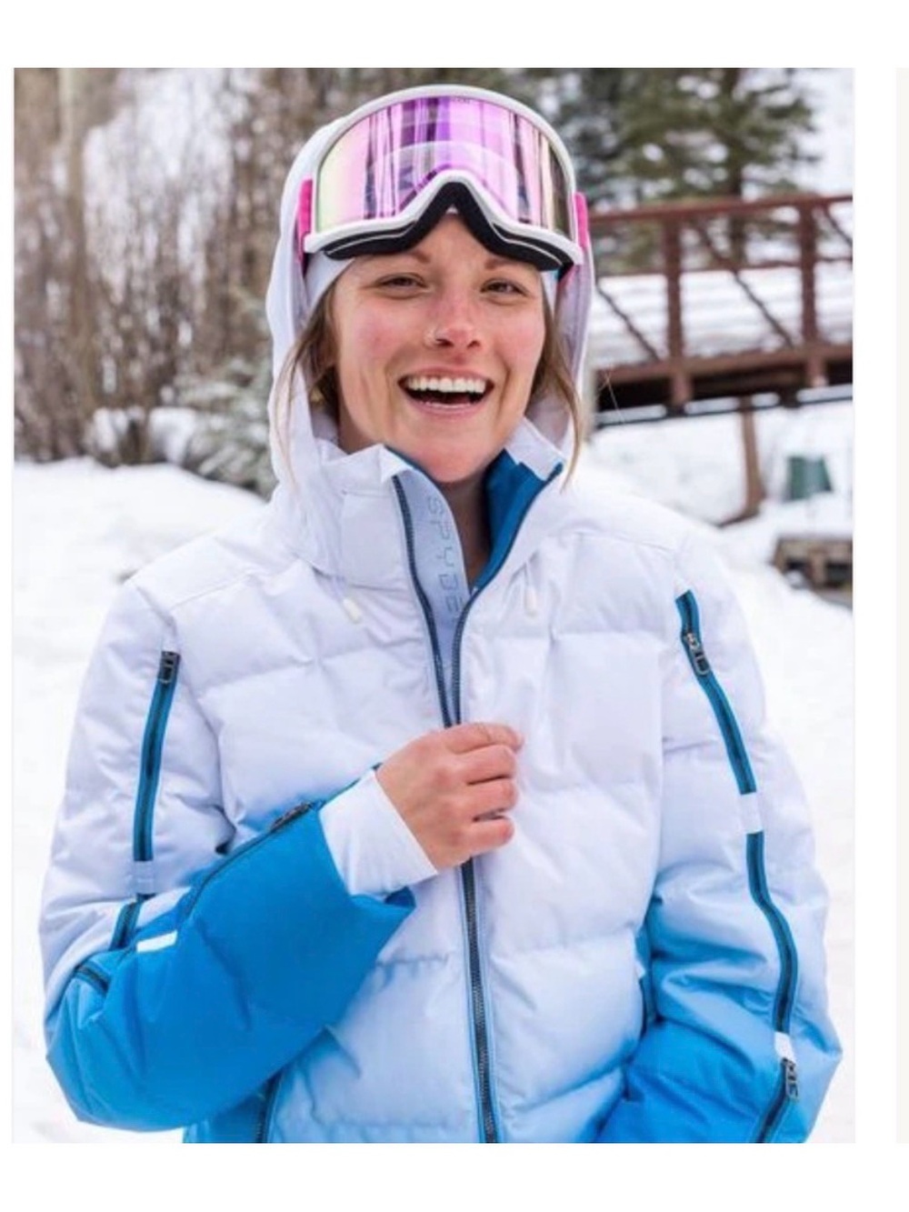 Spyder White & Blue Women's Ski Jacket